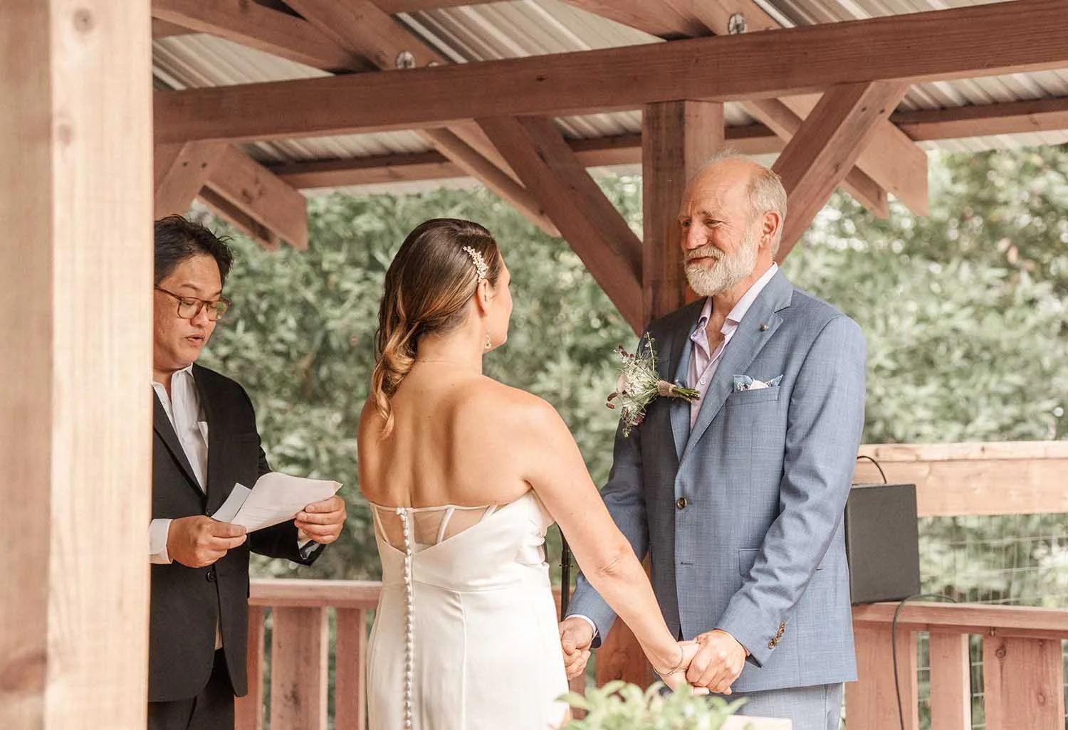 bride and groom looking at eachother in mill valley.jpg