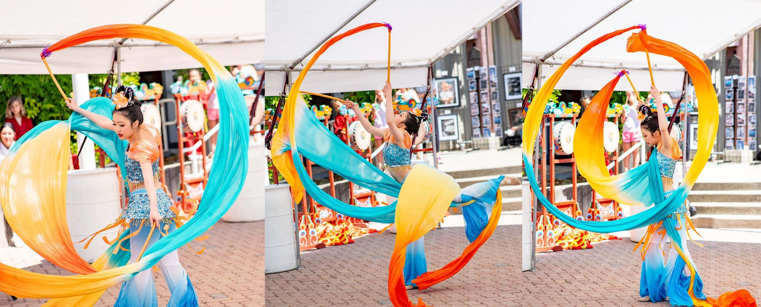 Ribbon Dancer at AAPI Festival in Tiburon California