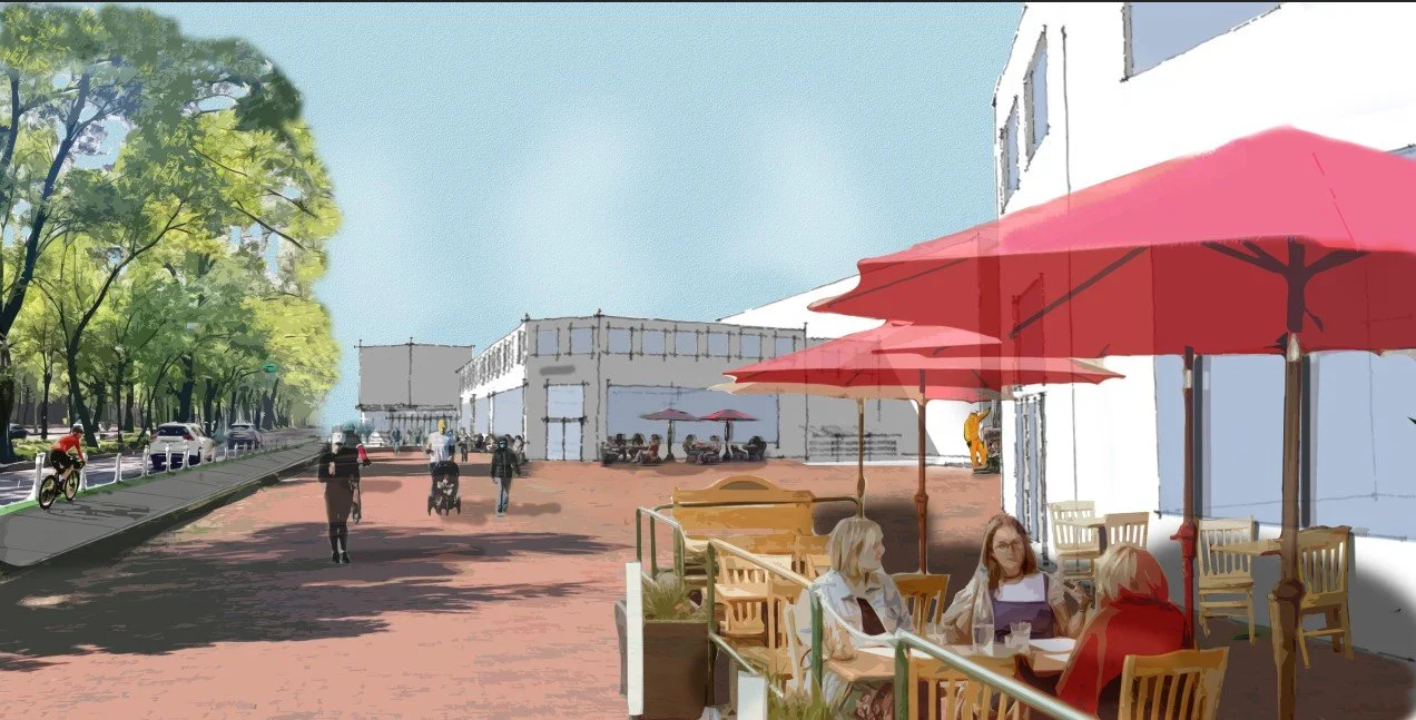 Background made in SketchUp, and everything rendered in Photoshop