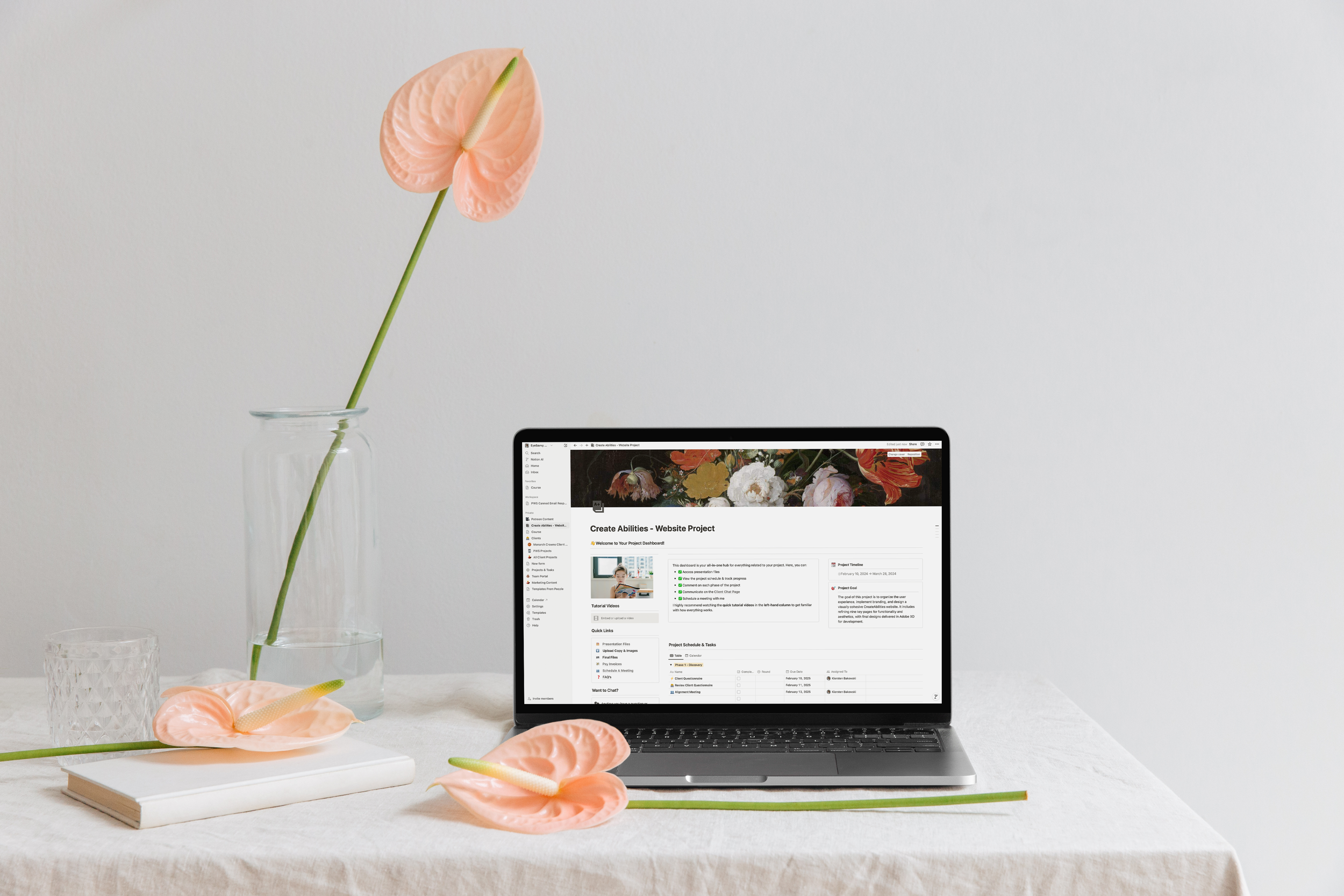 My Notion Client Dashboard &amp; Web Design Process: A Full Walkthrough