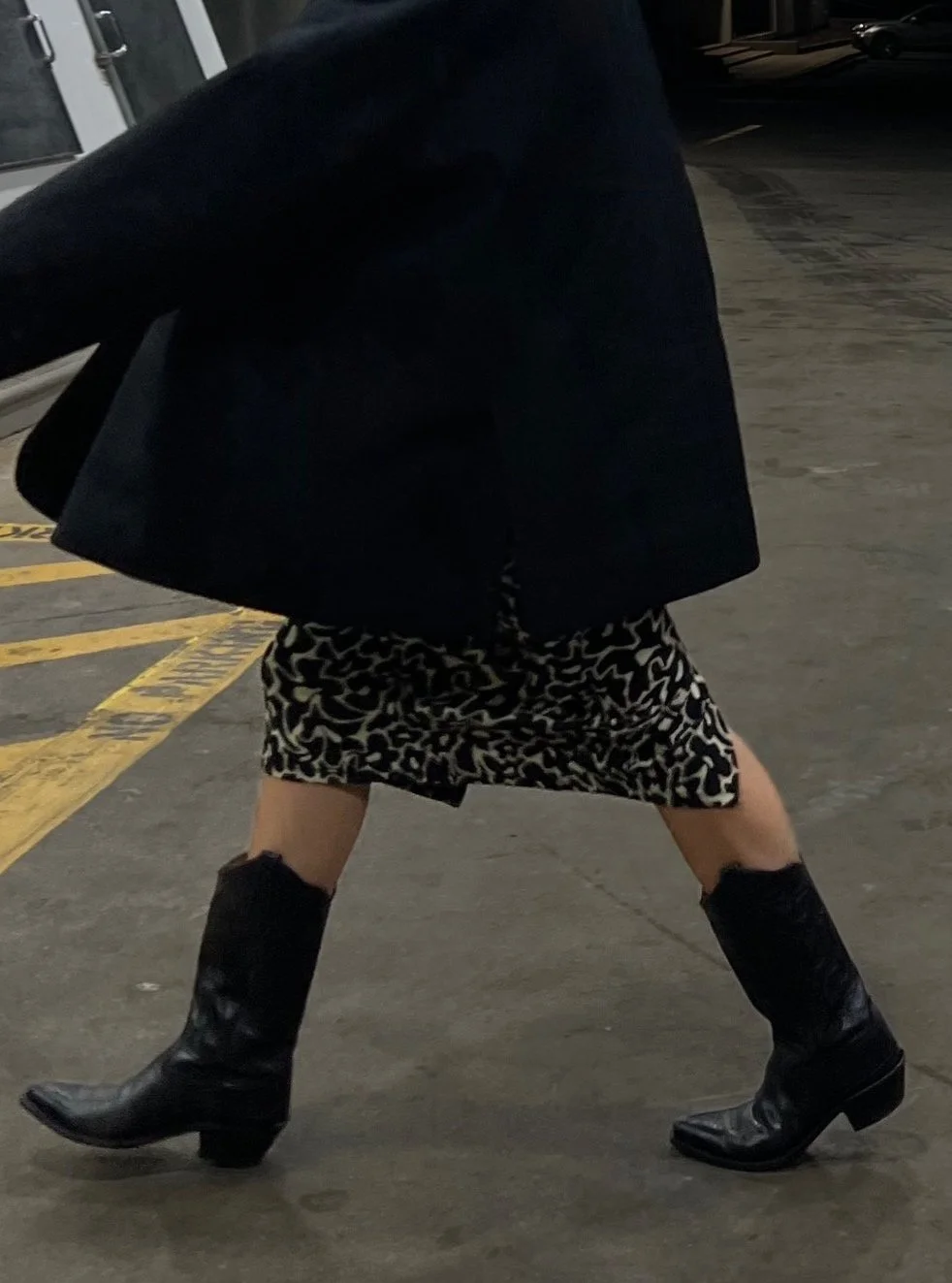 The Terra Chunk shoe. Orange vegan leather, chunky heel.