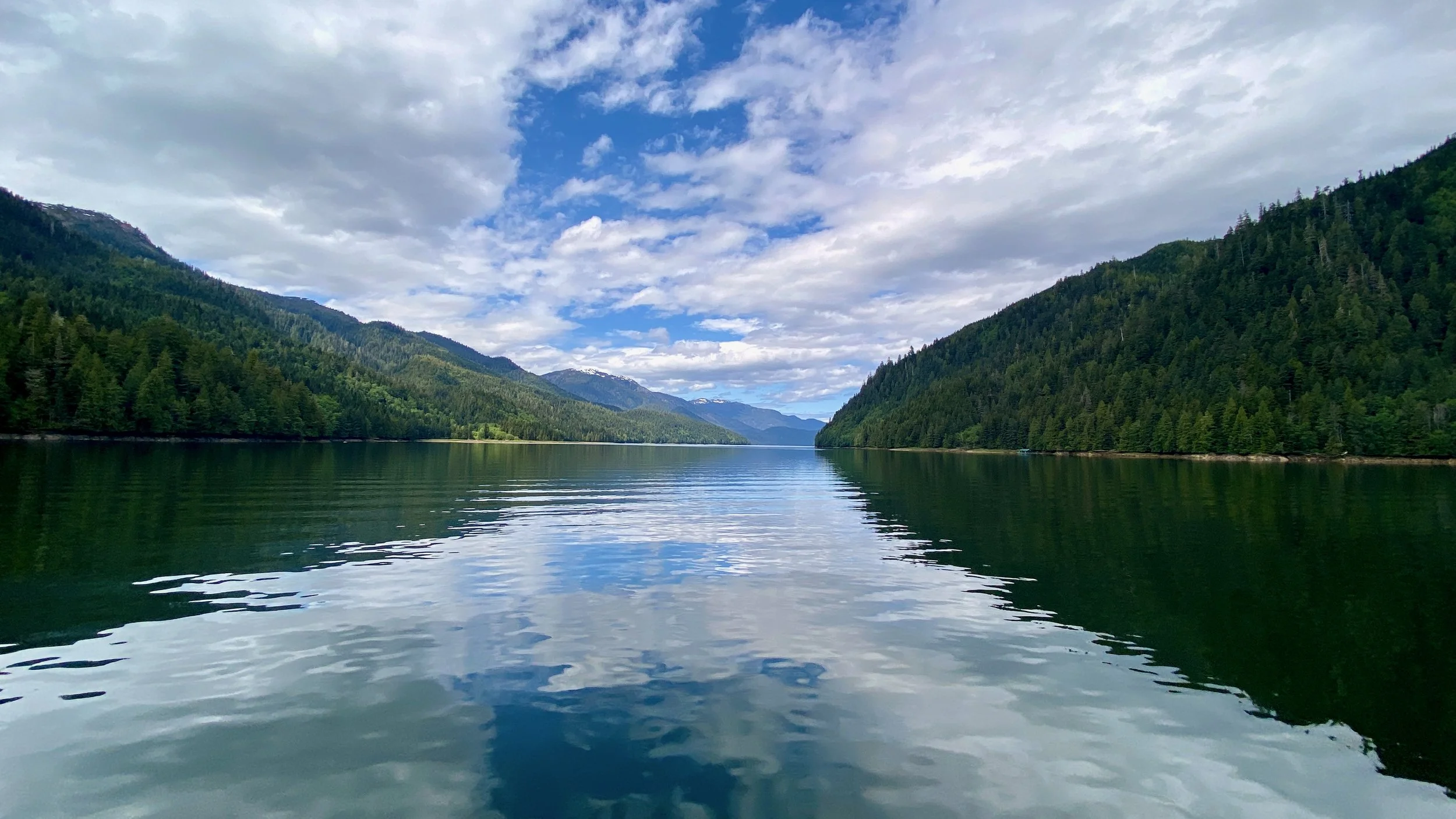 Views from the catamaran as we sailed into the Khutzeymateen Inlet.