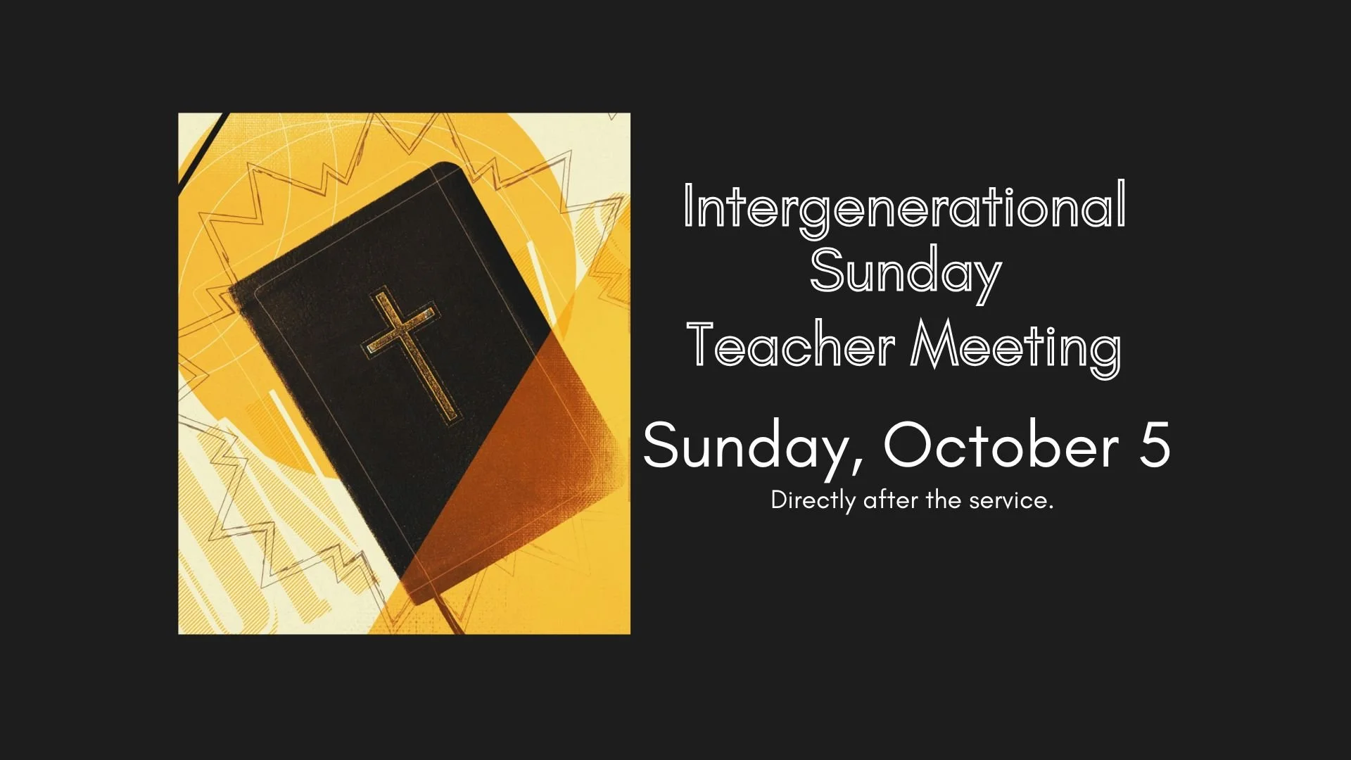 Intergenerational Sunday Teacher Meeting