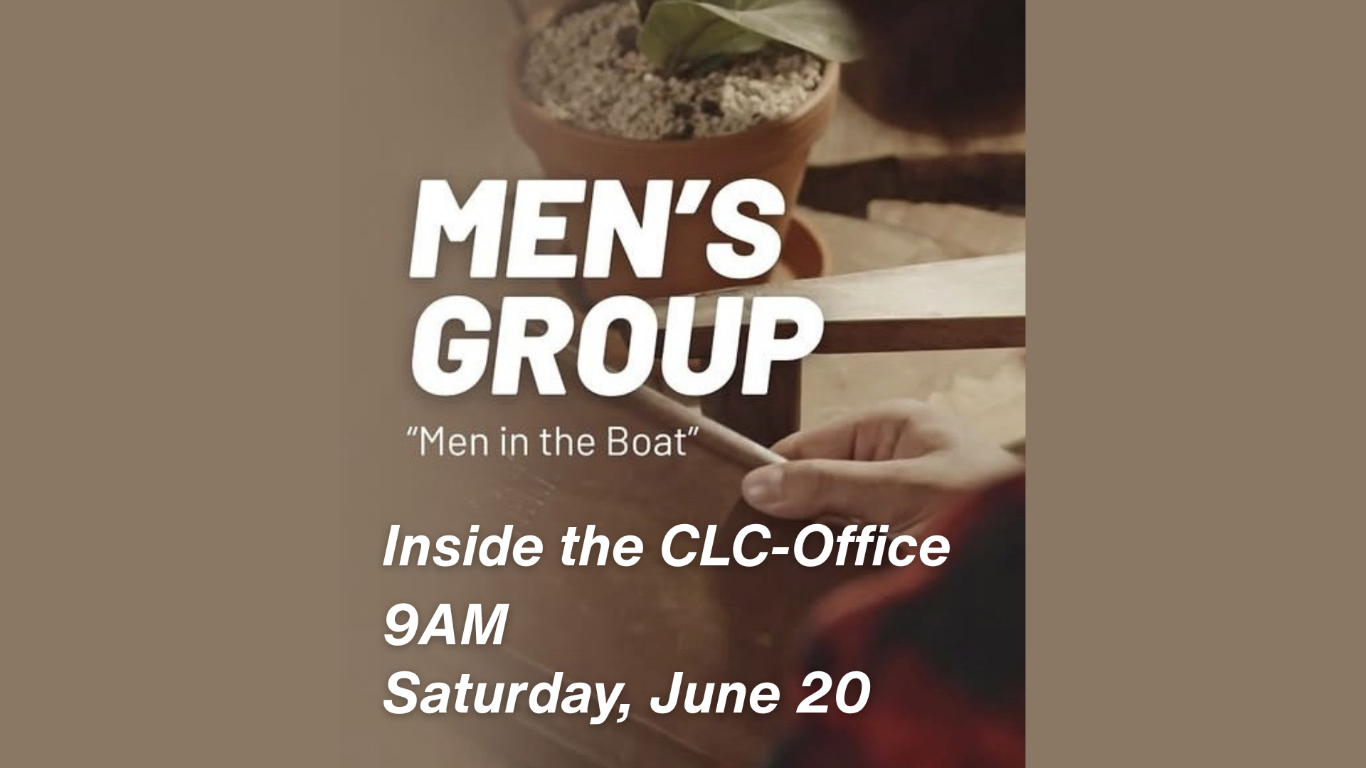 Men's Group - Men in the Boat
