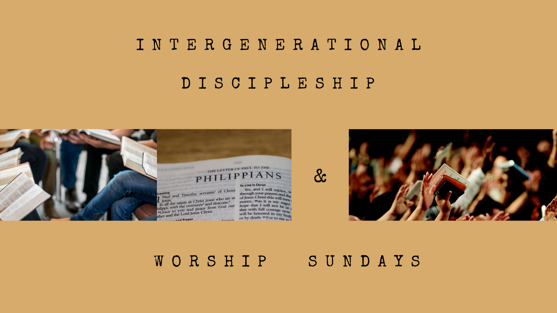 Intergenerational Discipleship & Worship Sunday