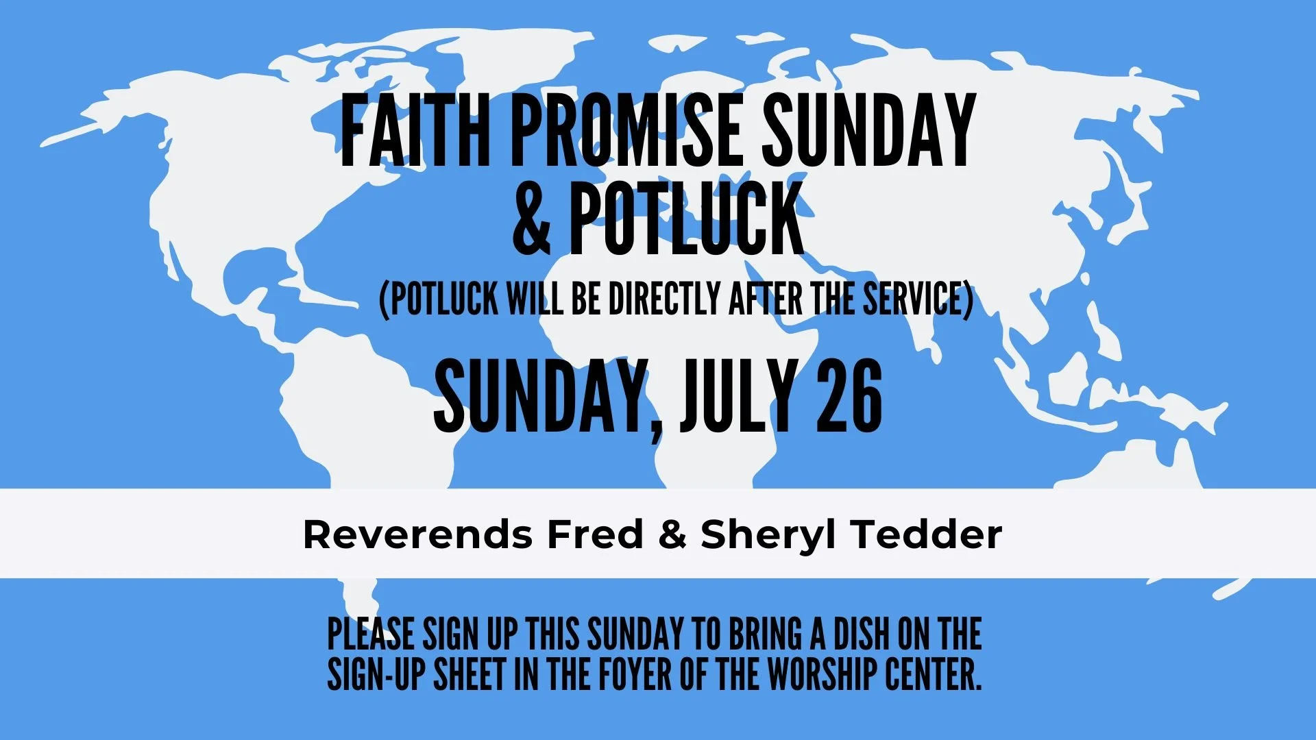 Faith Promise Sunday & Potluck