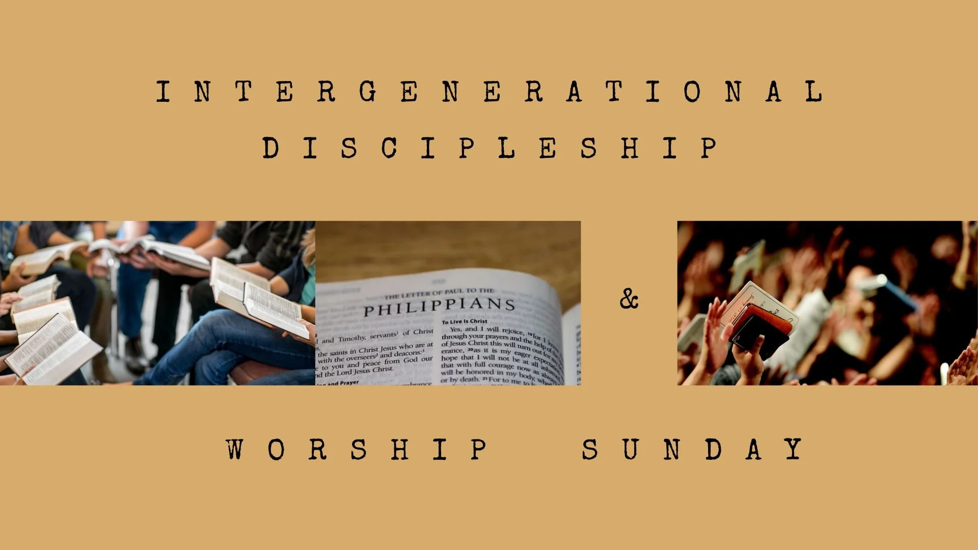 Intergenerational Discipleship & Worship Sunday