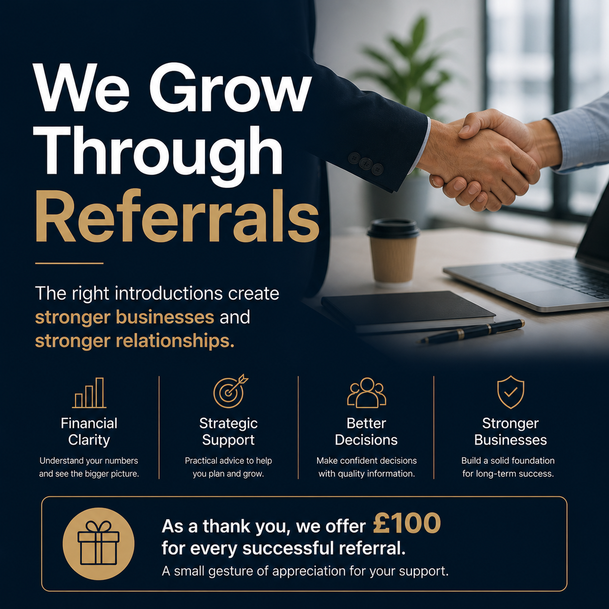 We Grow Through Referrals