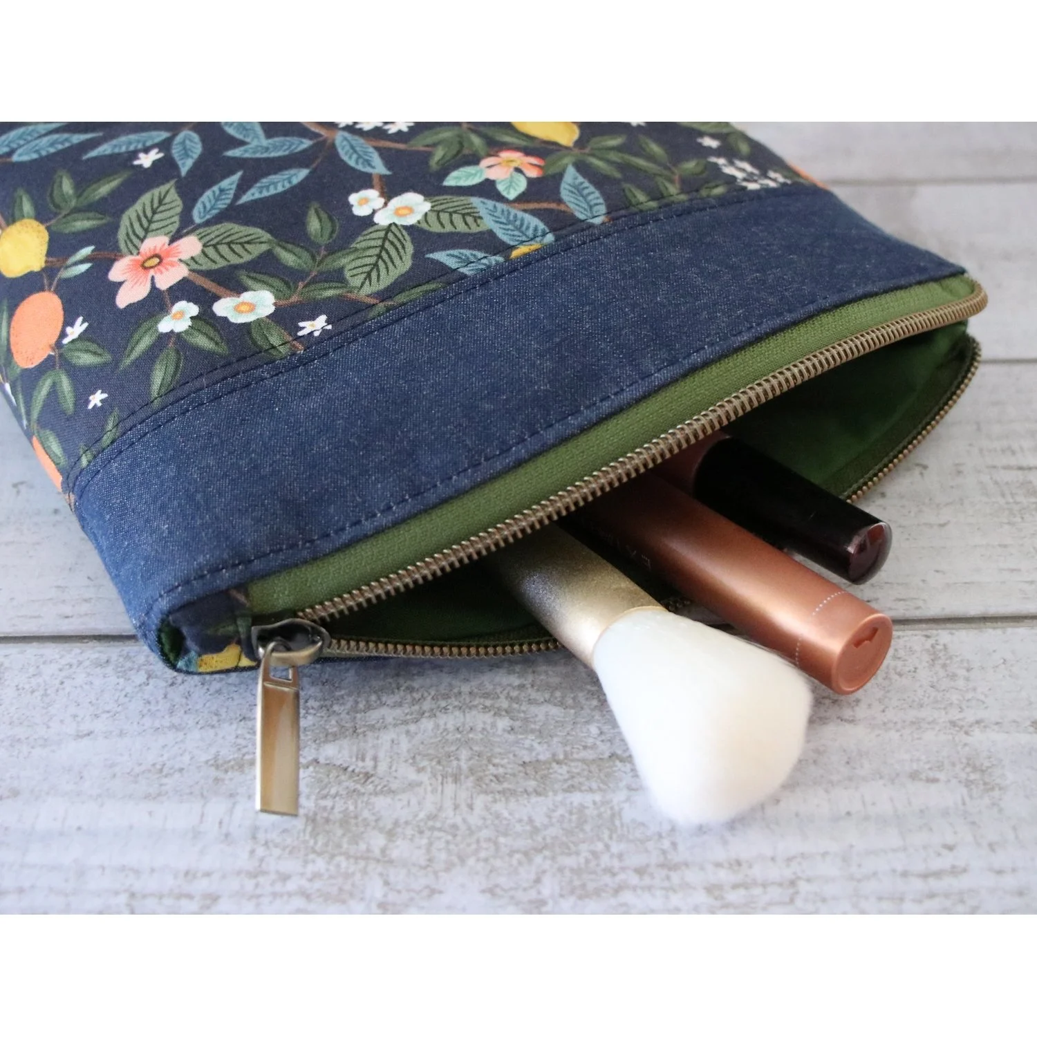 Makeup Bag Citrus Grove Navy