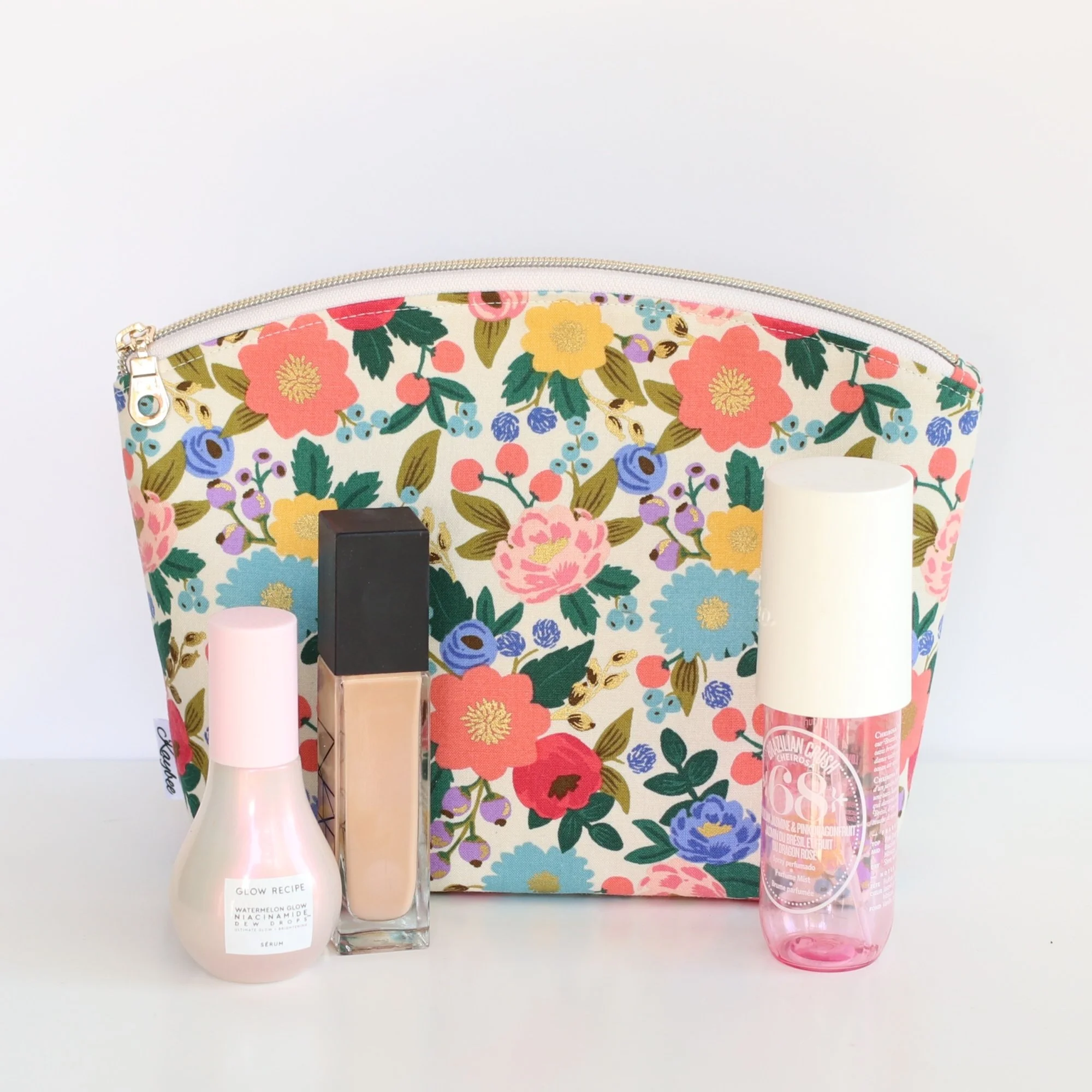 Kaybee Creations Medium Makeup Bag Vintage Blossom NZ