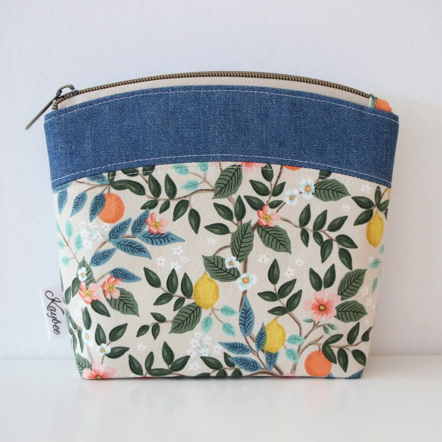 Makeup Bag - Citrus Grove Cream