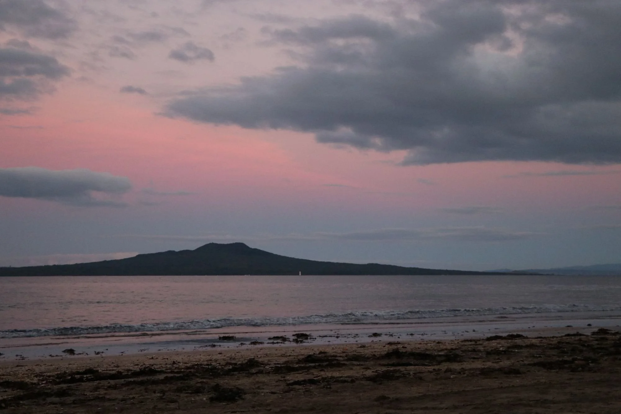 Milford Beach Auckland at Sunset