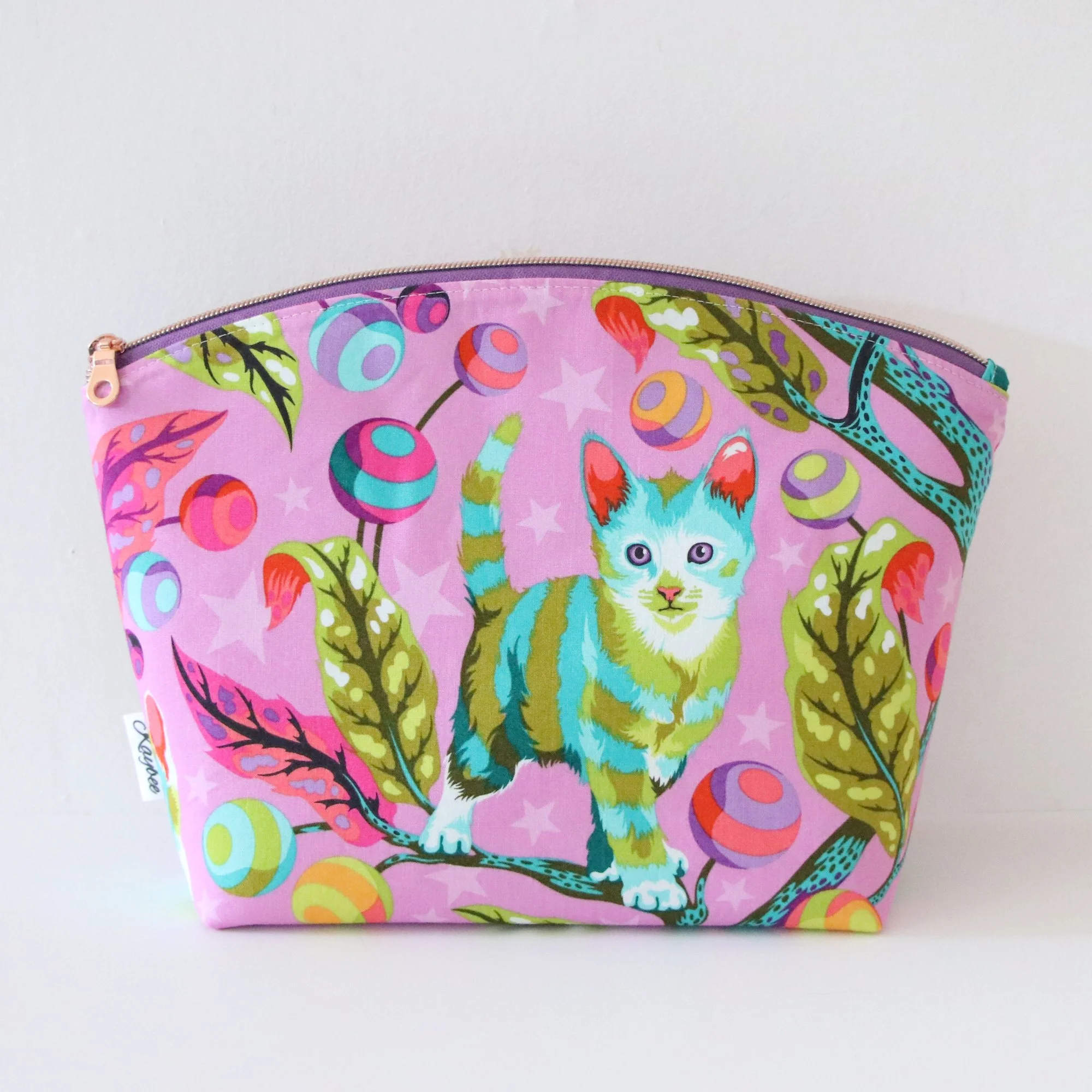 Kaybee Creations Large Makeup Bag Kitty NZ