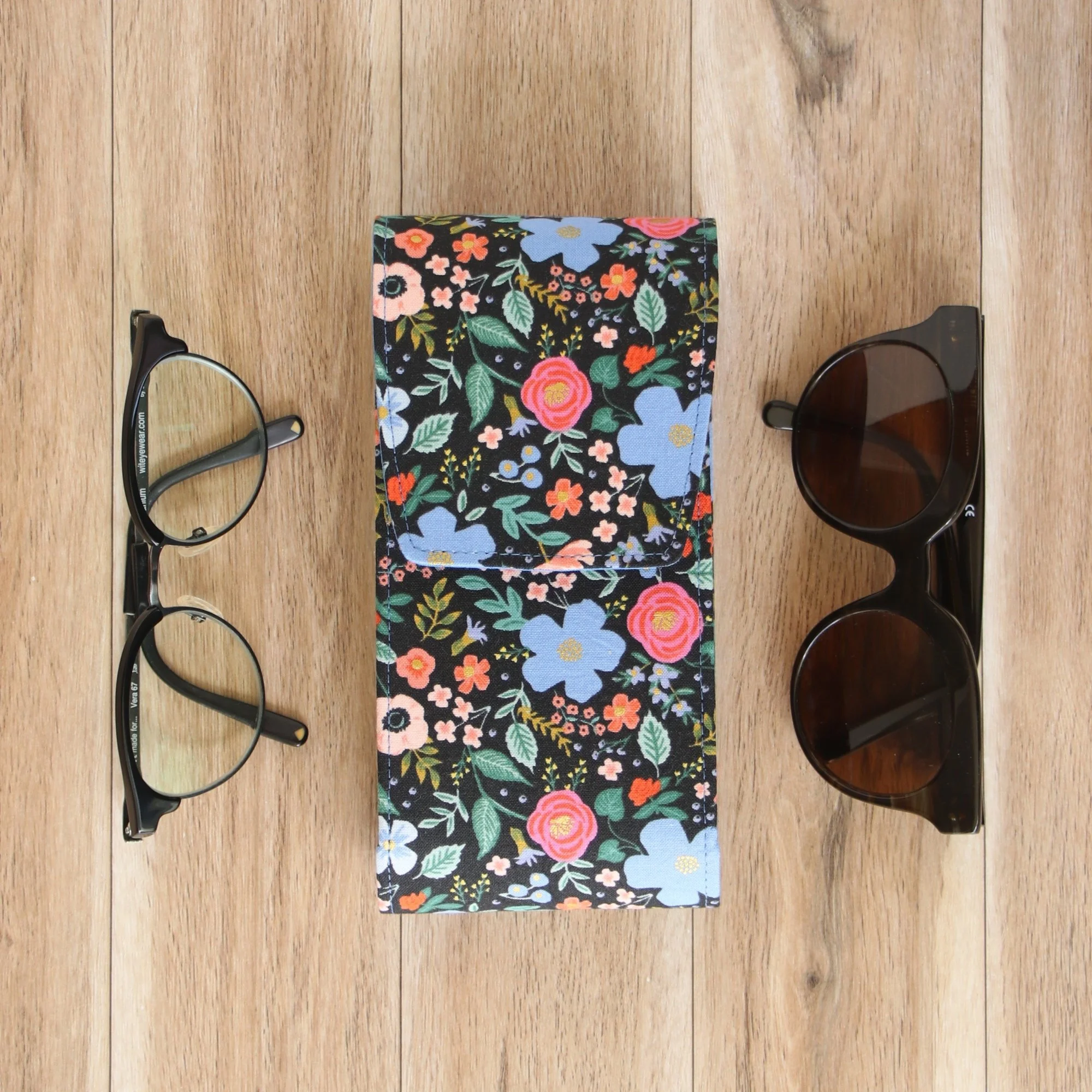 Double Glasses Case - Large - Wild Rose