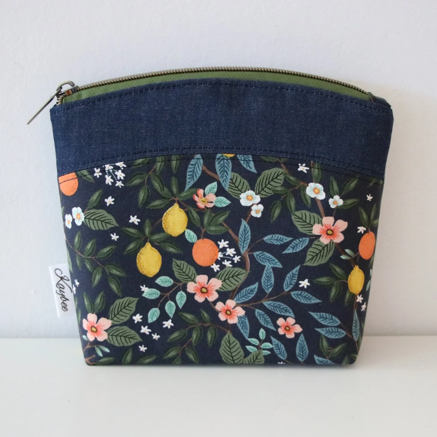 Makeup Bag - Citrus Grove Navy