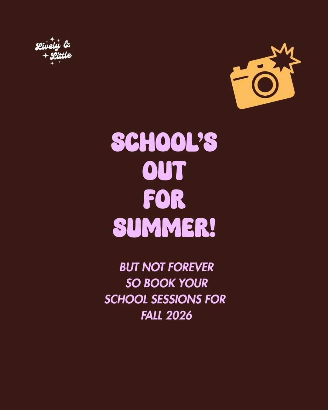 Fun, cute, easy with personality! School photos are just around the corner. (I know, I"m sorry!). If your montessori/daycare or school is looking for fall, now is a great time to book. A few schools had to be turned away last year due to the cal