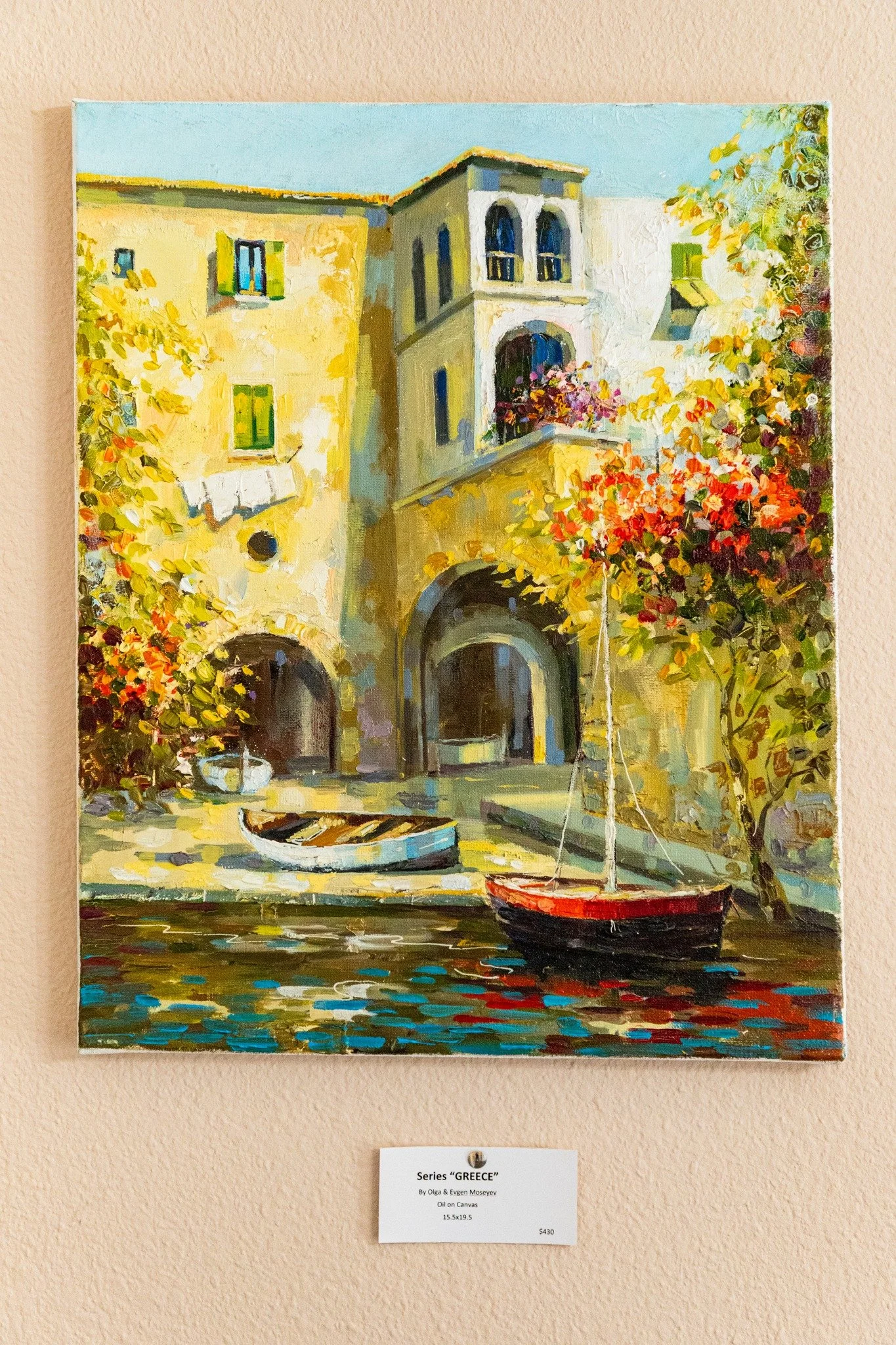Dreaming of sunlit afternoons and slow seaside days ☀️🇬🇷
&ldquo;Series: Greece&rdquo; brings that Mediterranean warmth right to your walls &mdash; a little reminder that art can take you places.

Stop by 401 Gallery in Boonville to discover origina