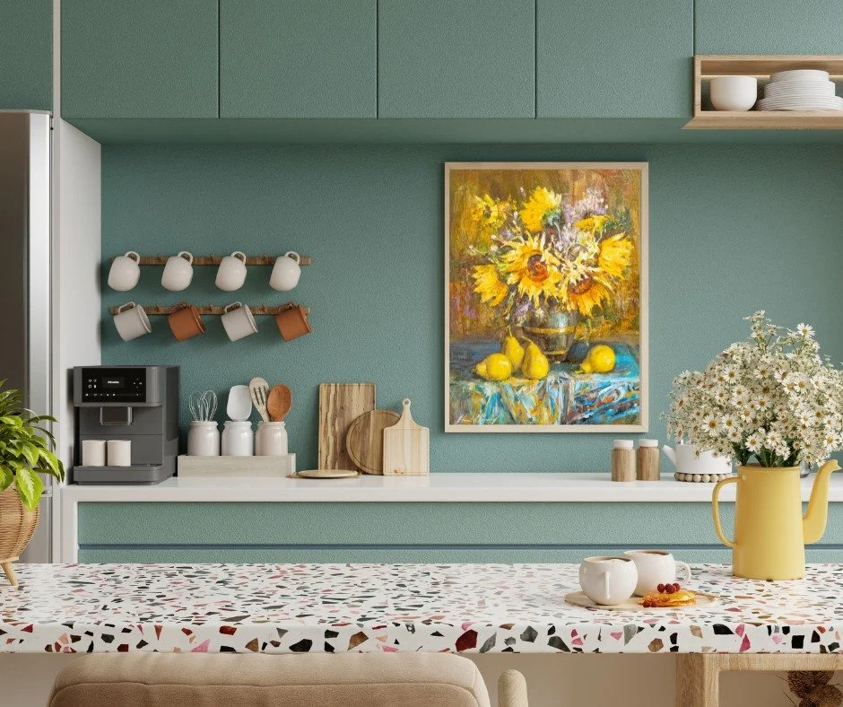 Can you picture this in your kitchen? ✨

Warm tones, a cozy atmosphere, and a little burst of sunshine&mdash;proof that art belongs in everyday spaces, not just gallery walls. Perfect for brightening winter days and making home feel even more invitin