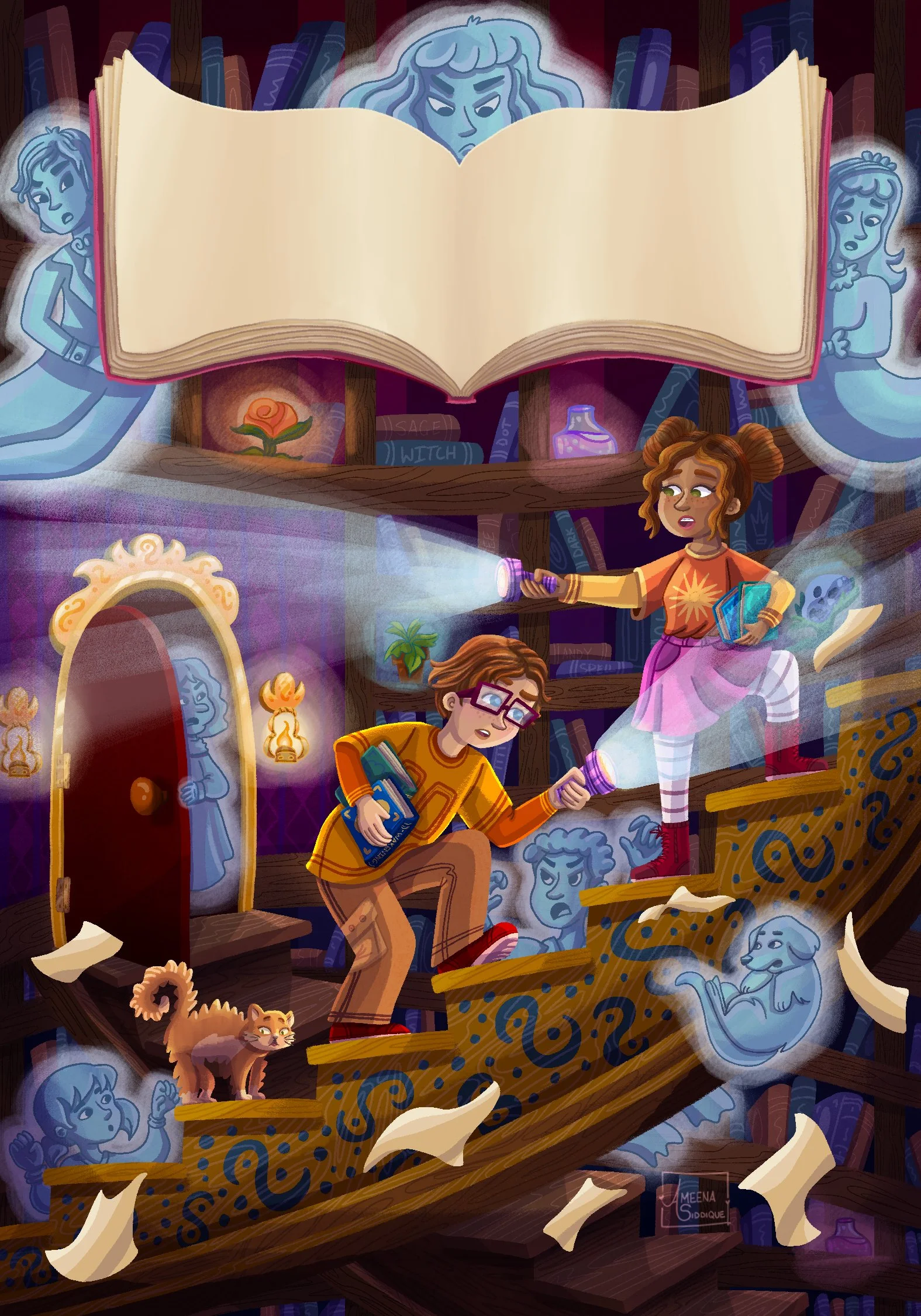 Library of Ghouls - Mock Cover - Ameena Siddique