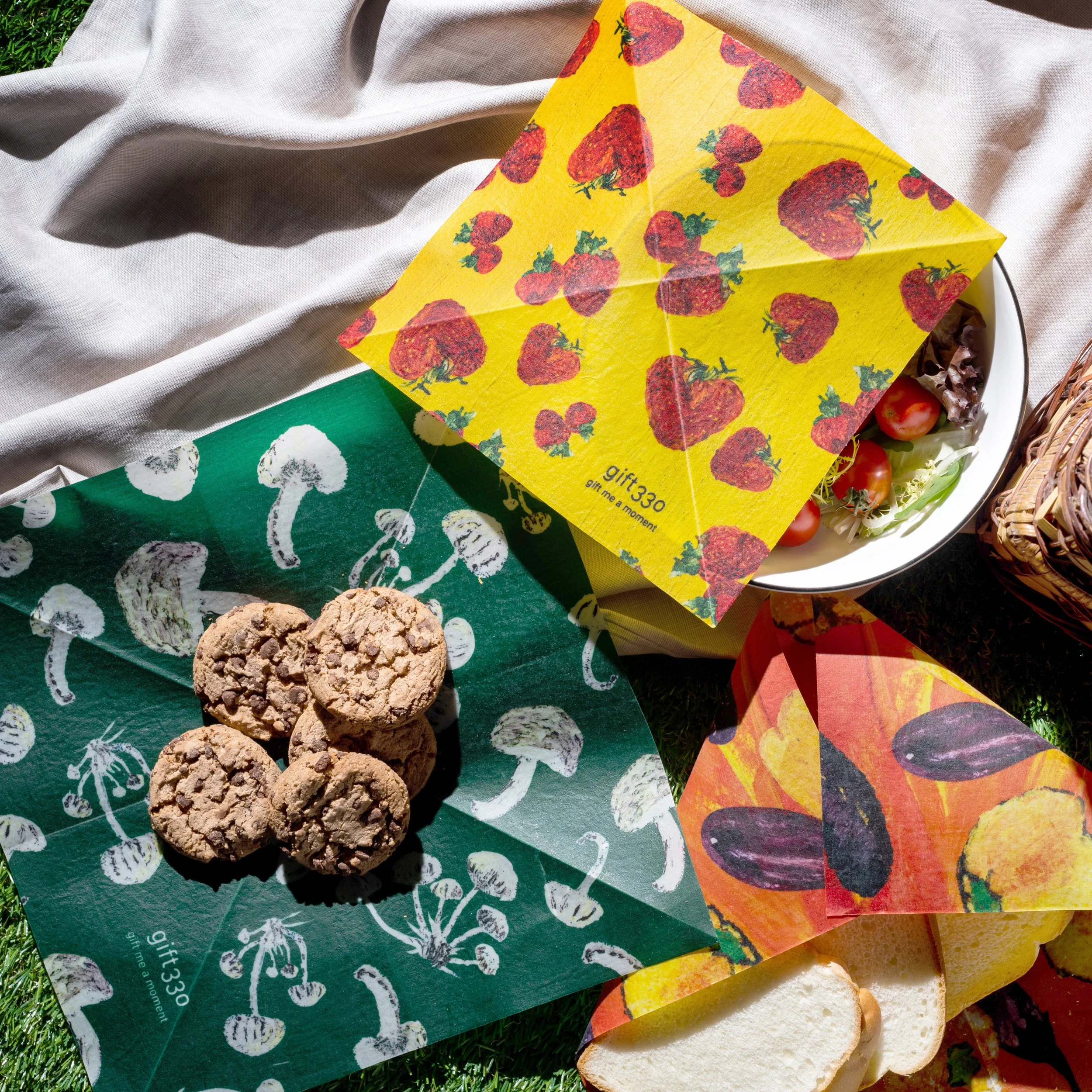 gift330 "Eat" Collection Beeswax Wrap 3 Pack