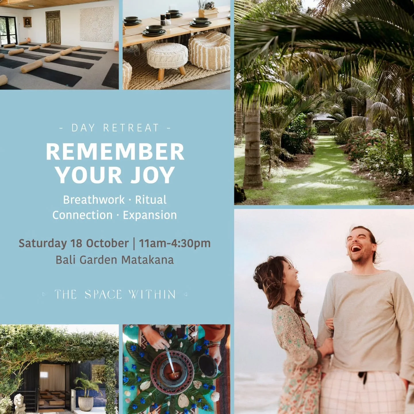 Ok peope, this one is not to be missed! We're combining the absolute best of what we know into this wholesome day retreat at the lush venue that is @baligarden_matakana 😍💫🫶🌴🌿 We are SO excited!

If you know us already, you KNOW that we bring so 