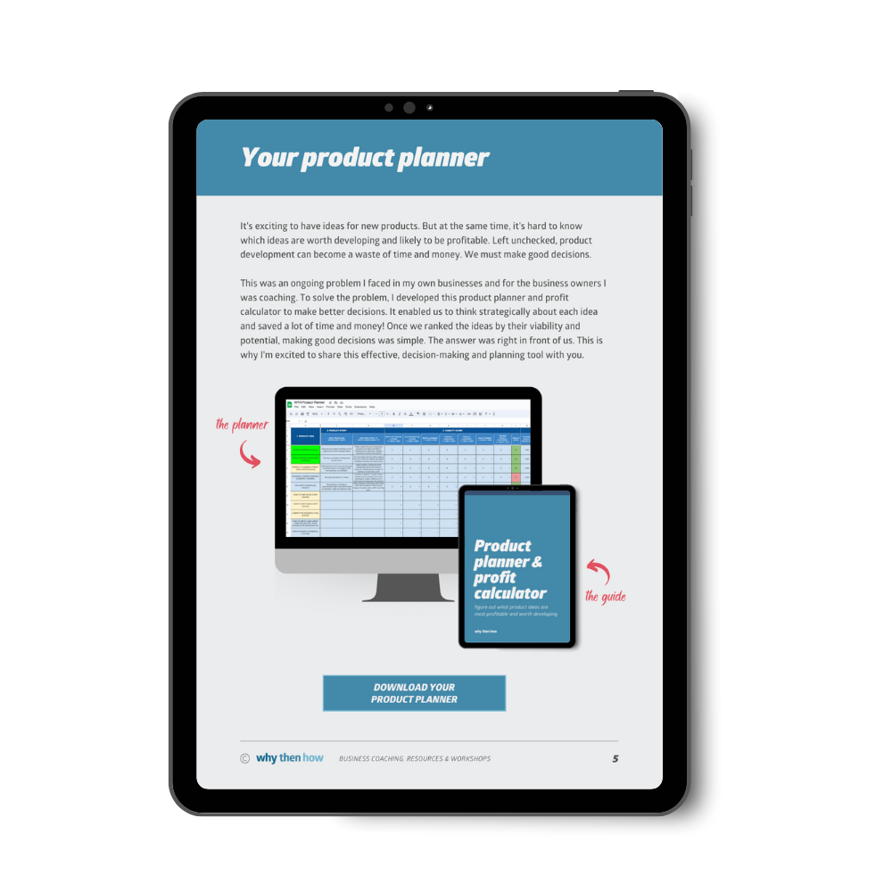 Product Planner & Profit Calculator — Why Then How