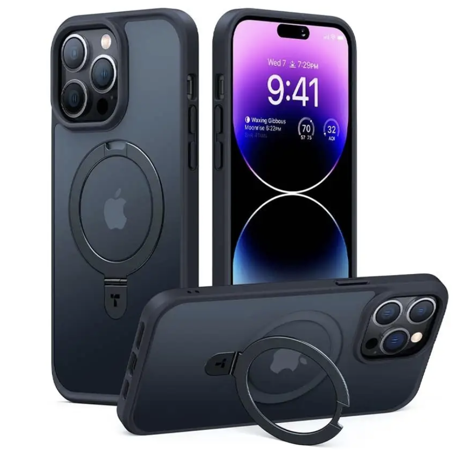 Чехол Torras pe iPhone 14 Pro/14 Pro Max MagSafe с кольцом Черный