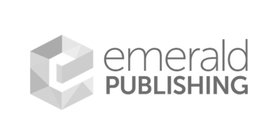 Emerald Publishing logo with a geometric emerald shape and the text 'emerald PUBLISHING' in gray and black.
