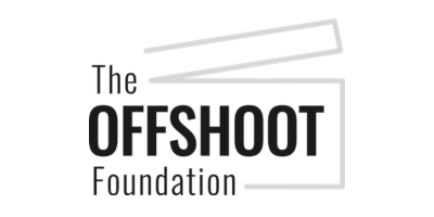 Logo for The Offshoot Foundation with stylized film clip graphic.
