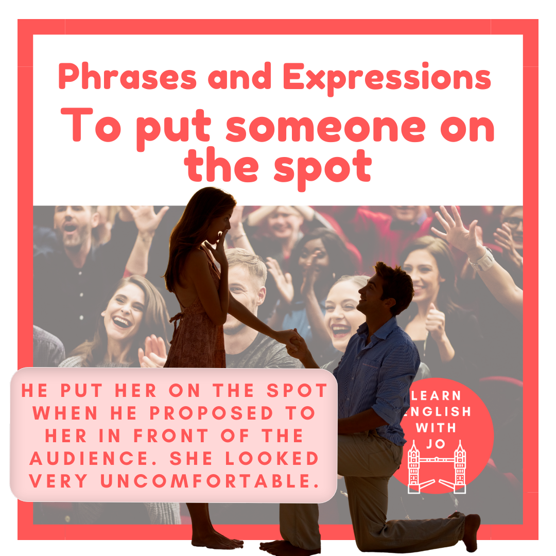 English Phrases and Expressions - To put someone on the spot — Learn ...