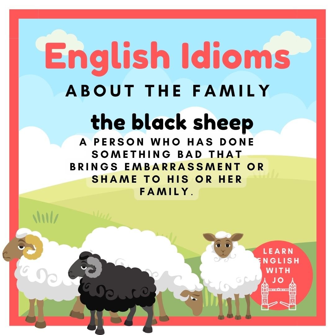 12 English idioms for talking about family.