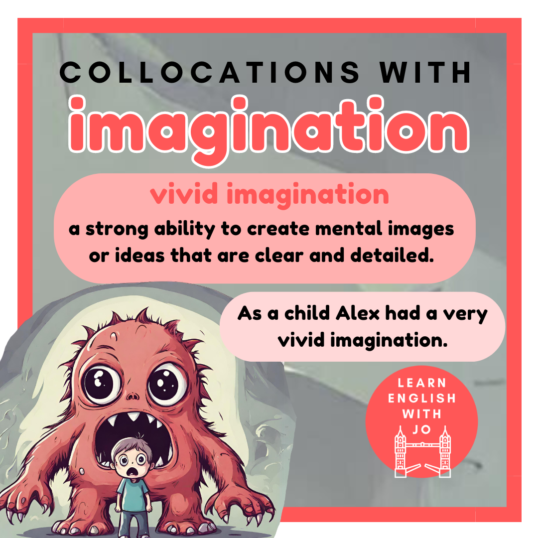 English collocations with imagination.