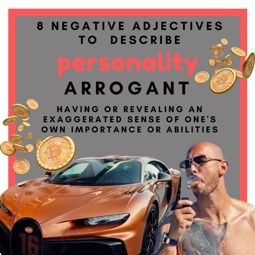 Negative adjectives to describe people in English