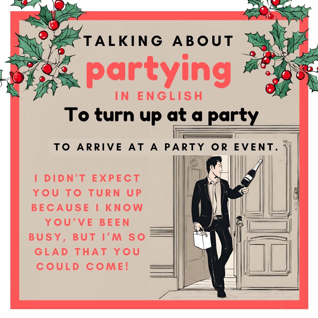 Talking about partying in English for ESL students.