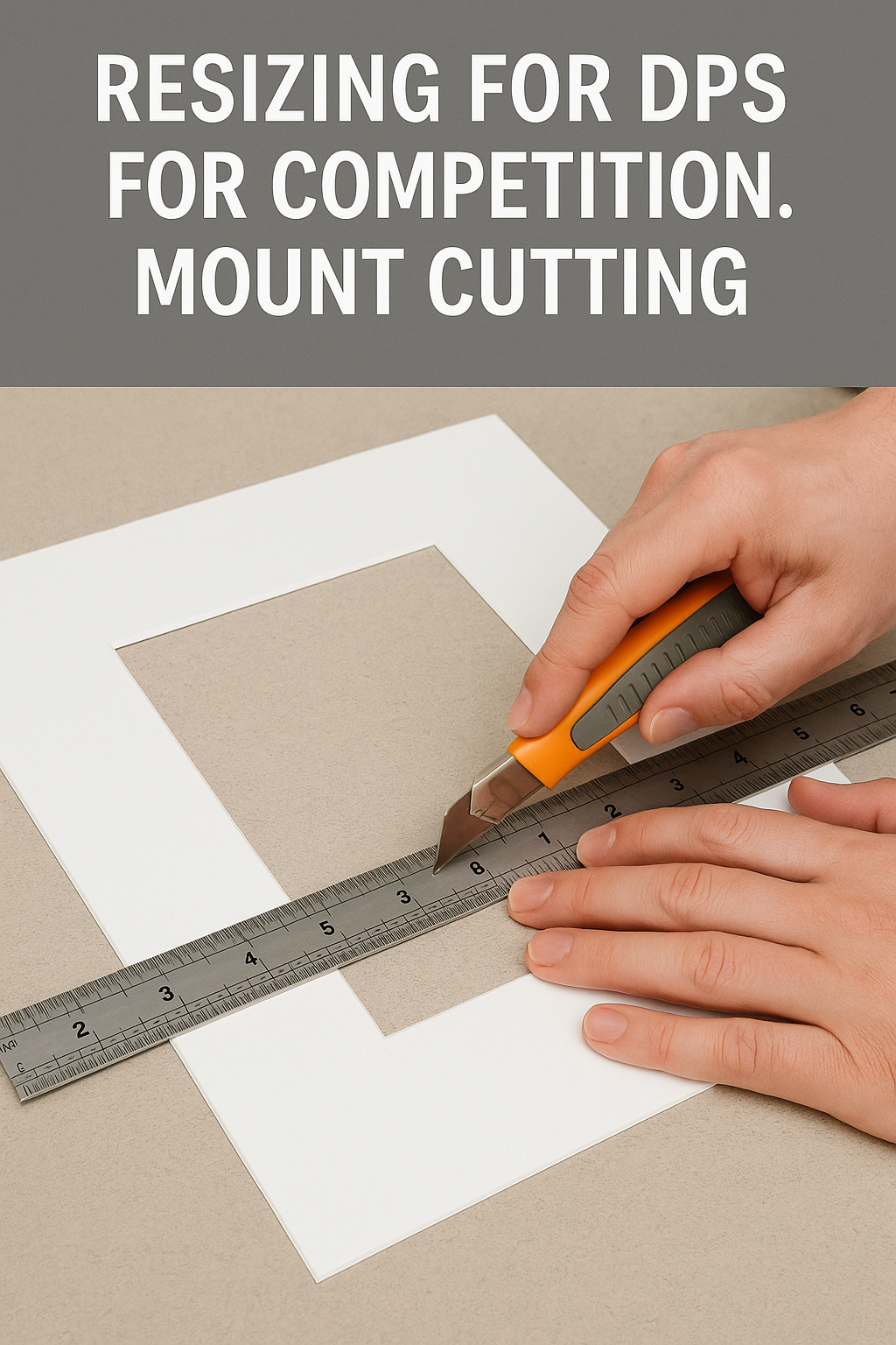 Resizing for DPI competitions and Mount cutting for prints