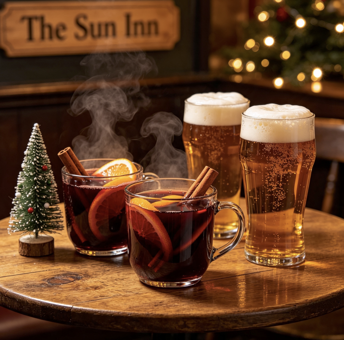 Christmas drinks at The Sun Inn