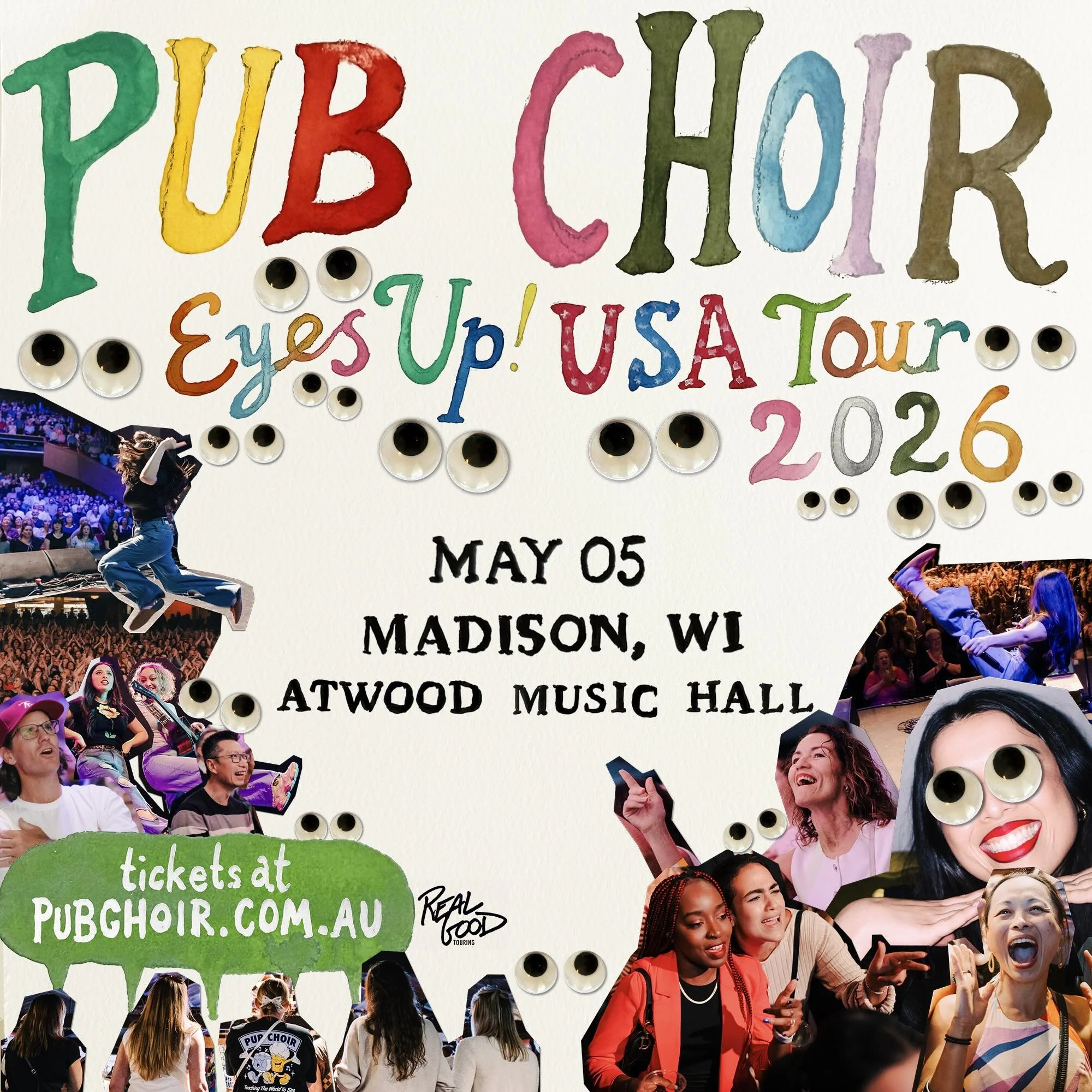 Pub Choir Eyes Up! 2026 US Tour