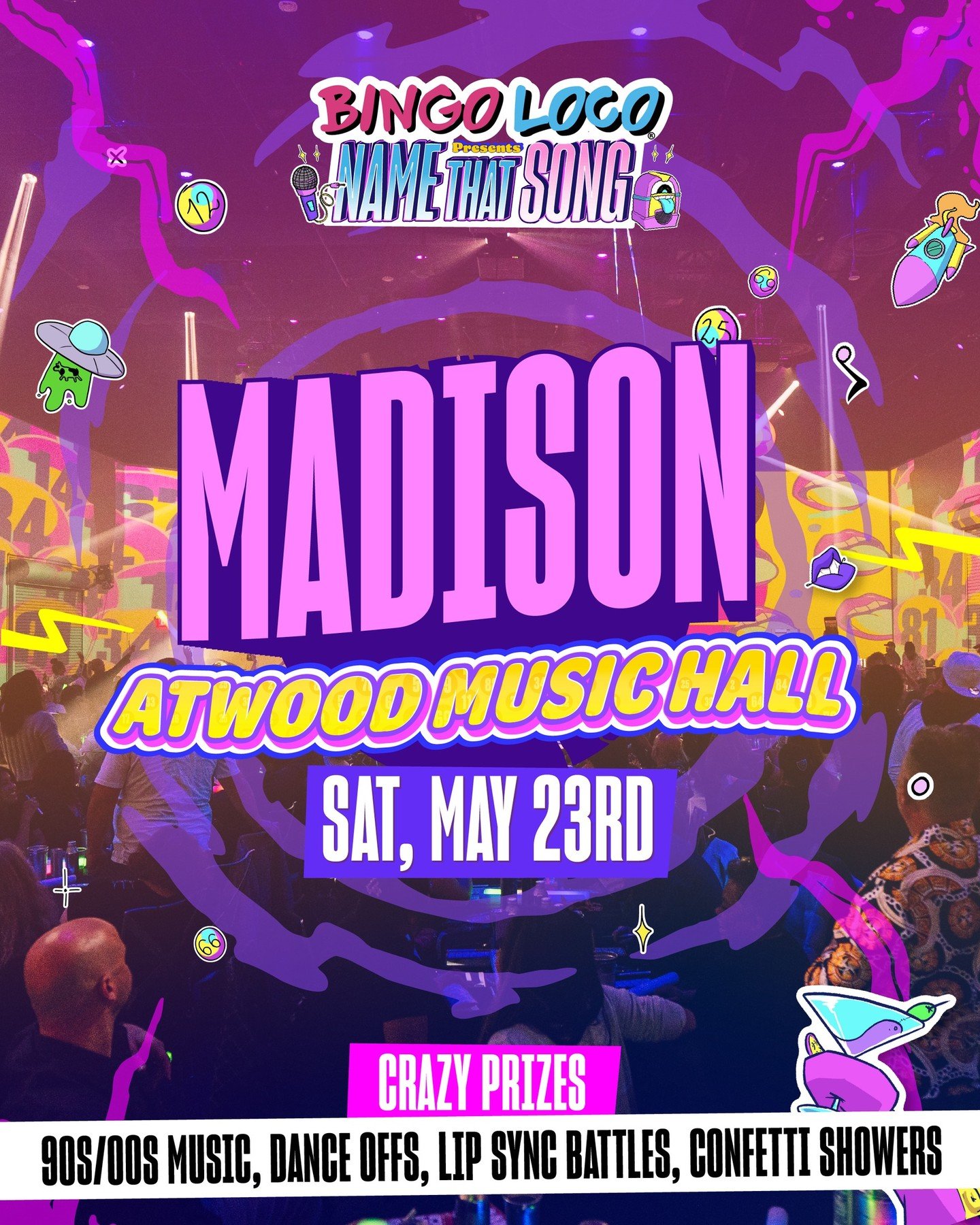 MAY 22 &amp; 23

Bingo Loco has taken the world by storm with sold-out bingo rave shows in 200 locations around the globe including Dublin, Edinburgh, London, Toronto, Sydney, Dubai, and many more.

We've flipped the traditional game of bingo on its 