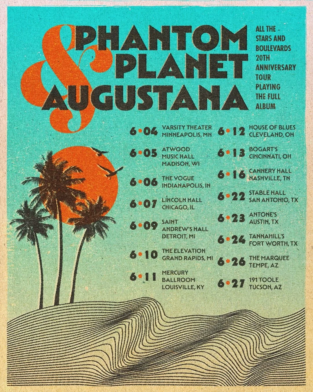 Augustana emerged as one of the defining voices of mid-2000s alternative rock with their 2005 platinum-certified debut All the Stars and Boulevards. The album's breakout single "Boston" became a cultural touchstone, amassing over 200 millio