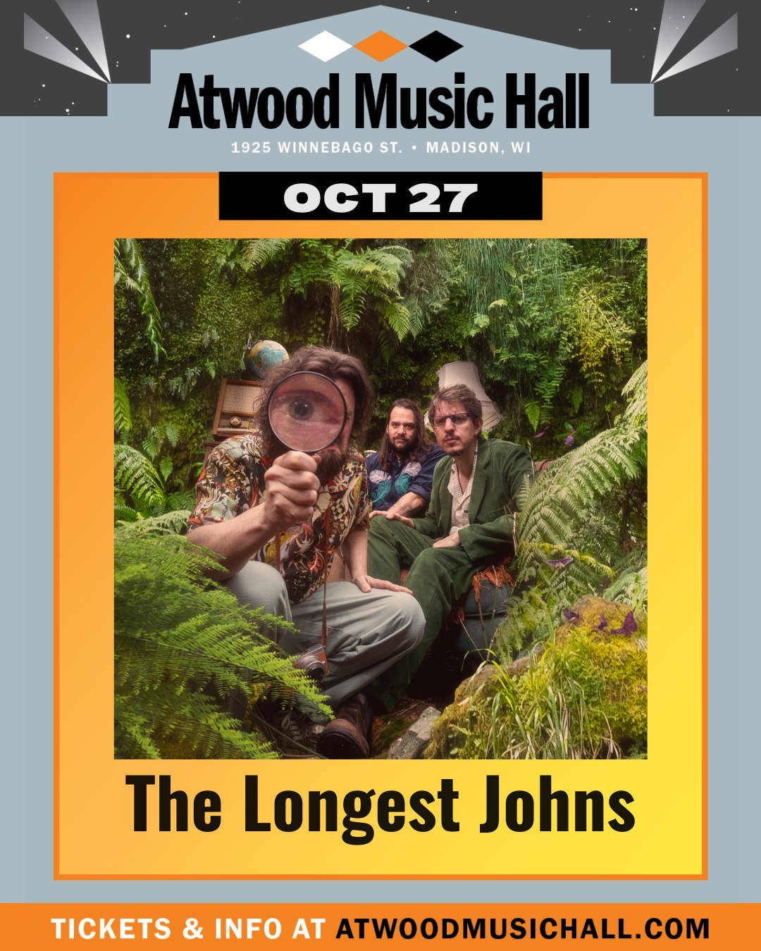 🧜 Chart-topping folk group The Longest Johns are known the world over for their rollicking harmonies and raucous energy, blowing new wind into the sails of traditional sea shanties and work songs.

🔱 The Longest Johns
📆 October 27

🎫 atwoodmusich