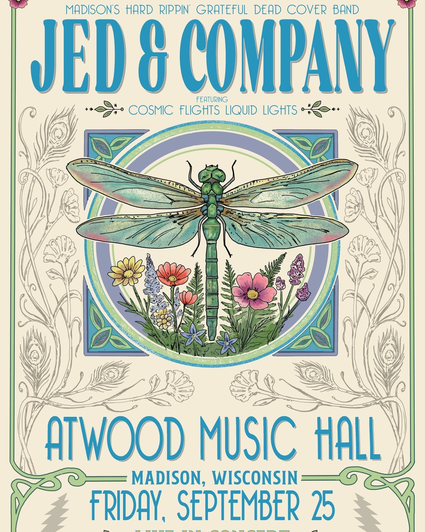 JUST ANNOUNCED:

👉 Jed &amp; Company
📆 Sept 25
Madison's own hard-rippin' Grateful Dead Tribute band returns to AMH for two long sets of high-energy tunes, mind-bending jams and sweet soulful harmonies. It's the best music in the world and we aim t