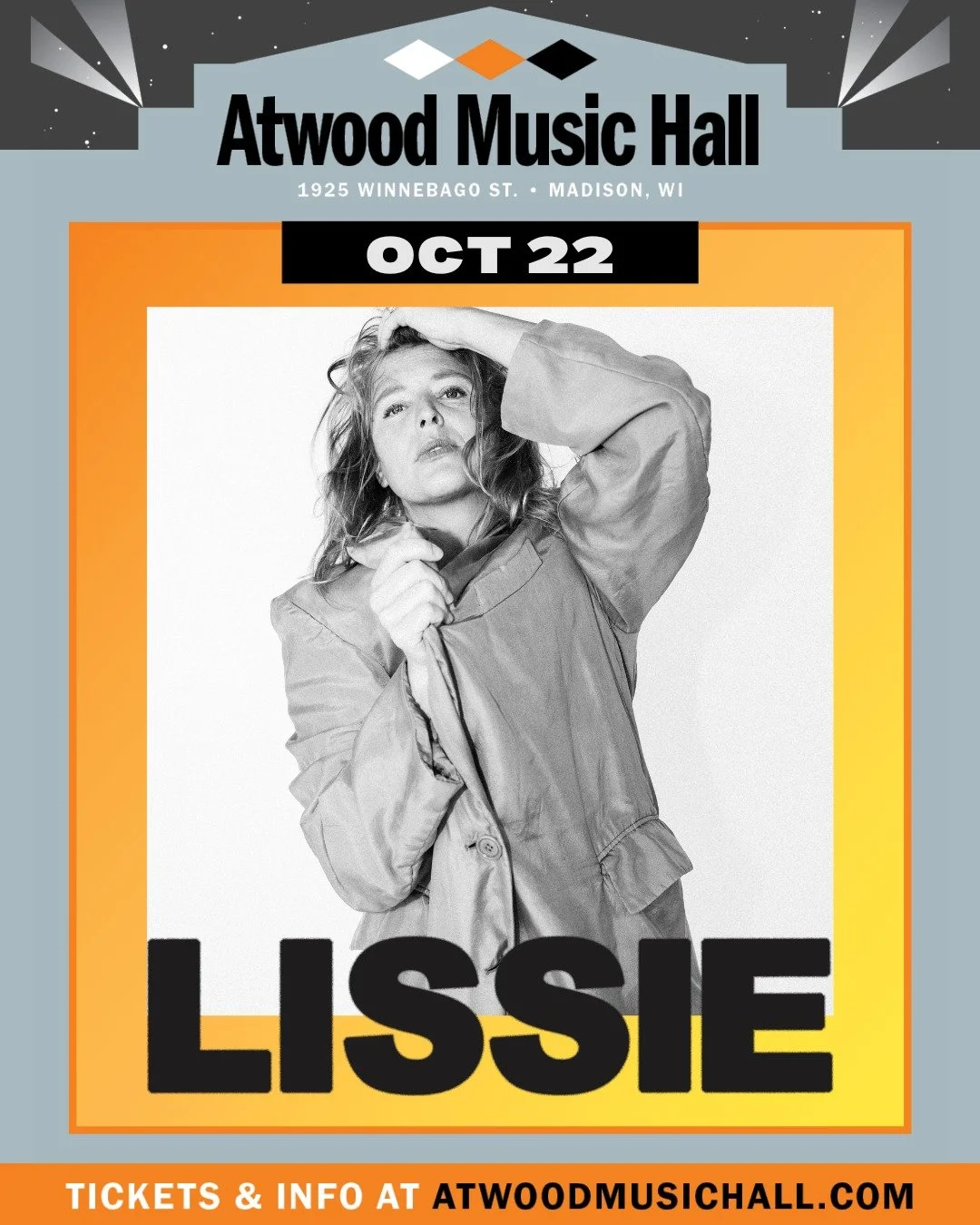 On Sale Now: LISSIE
📆 October 22 
📍 Atwood Music Hall

In 2022 Lissie released her critically acclaimed Americana-tinged indie folk album &lsquo;Carving Canyons&rsquo;. The  album is a fresh chapter in an already impressive career. Produced by Curt