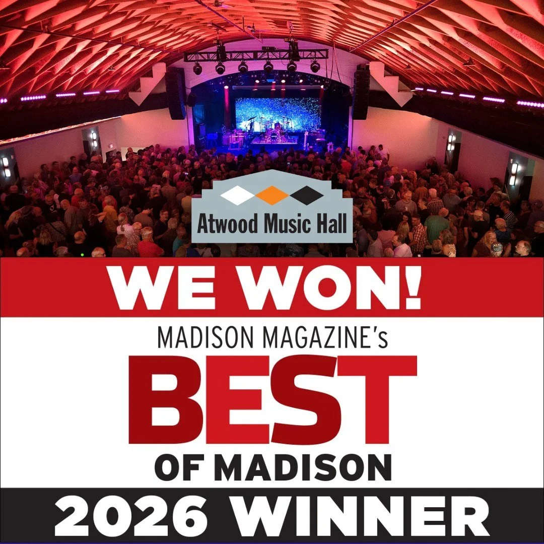 🏆 WE WON! 🏆

We made the @madisonmagazine list for best music venue! 🎉🎸 Thank you for voting for us!

Can't wait to see you at a show!
