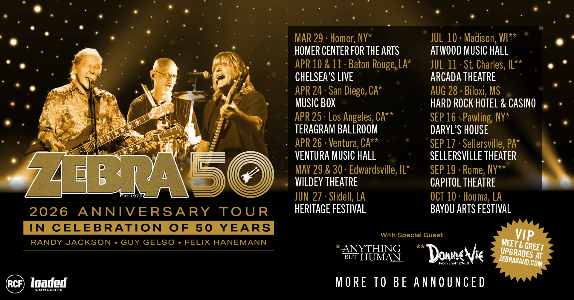 Zebra 50 - 2026 Anniversary Tour