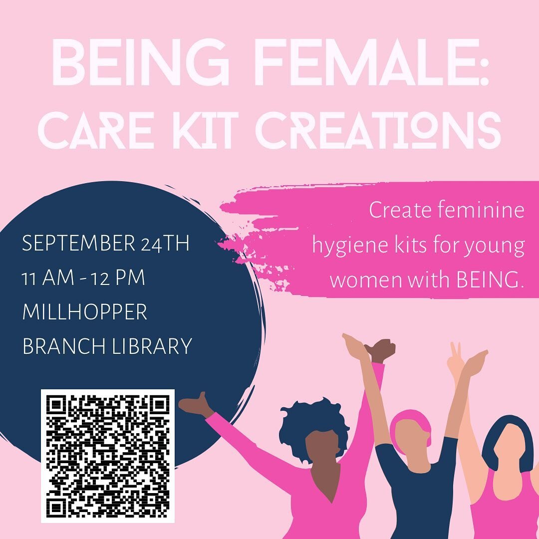welcome to september!

join BEING at our workshop this month: &ldquo;BEING Female: Care Kit Creations&rdquo;. we will be creating care packages for underserved middle school girls. help women support women! make sure to register using the link in bio