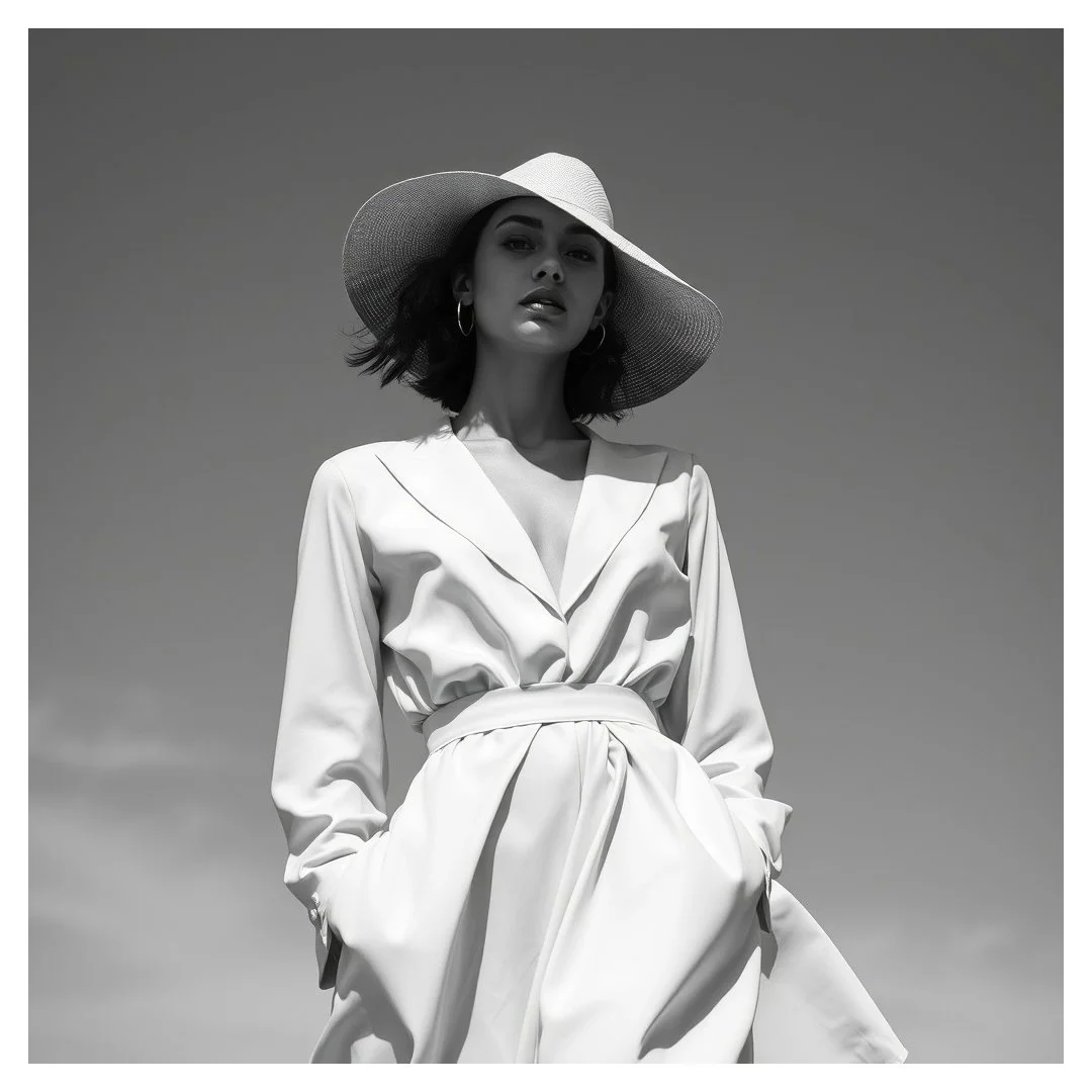 monochrome fashion image Ria Creative