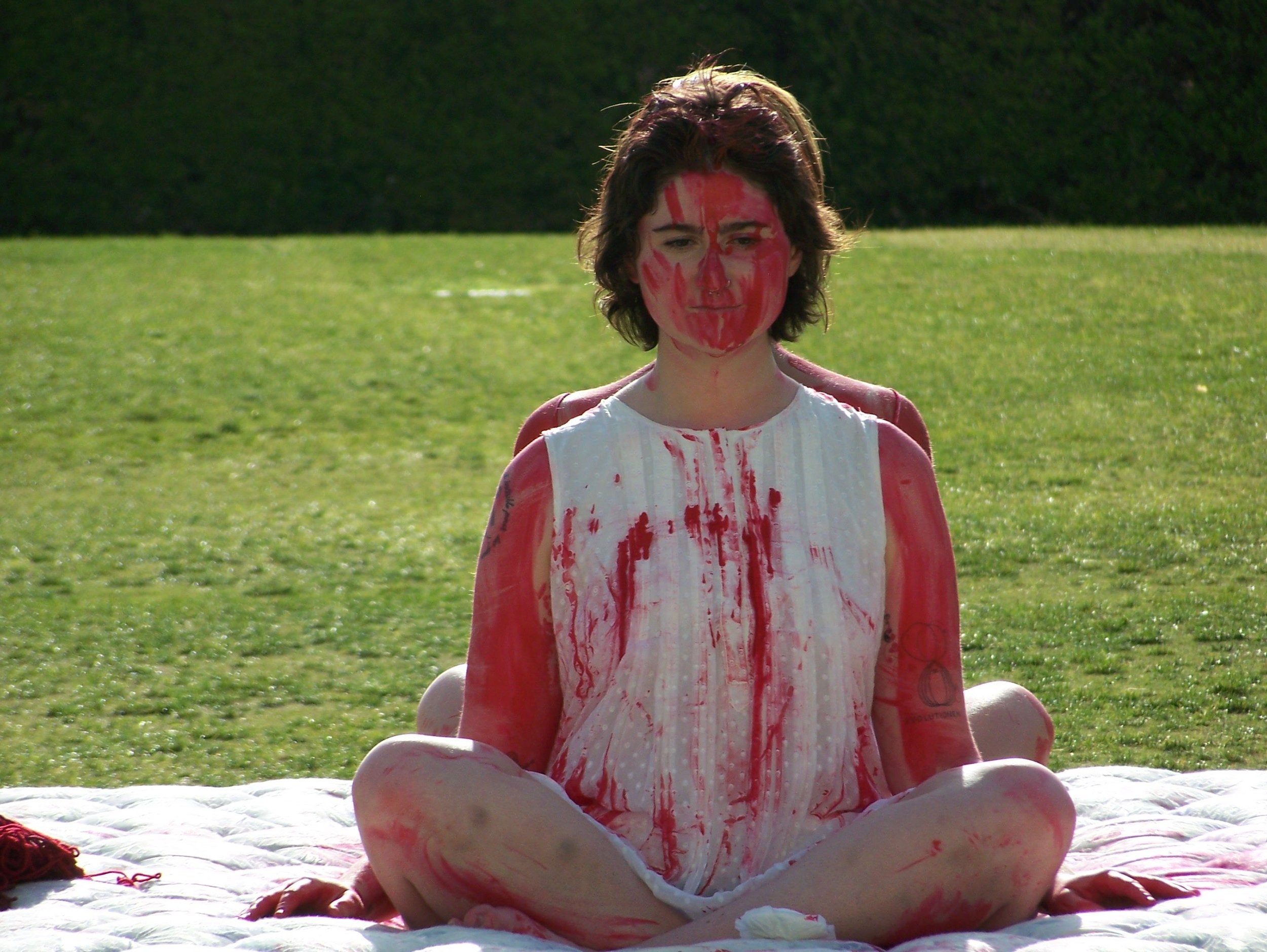 Hannah and Lucia (performance art piece to protest the Dobbs v Jackson verdict)