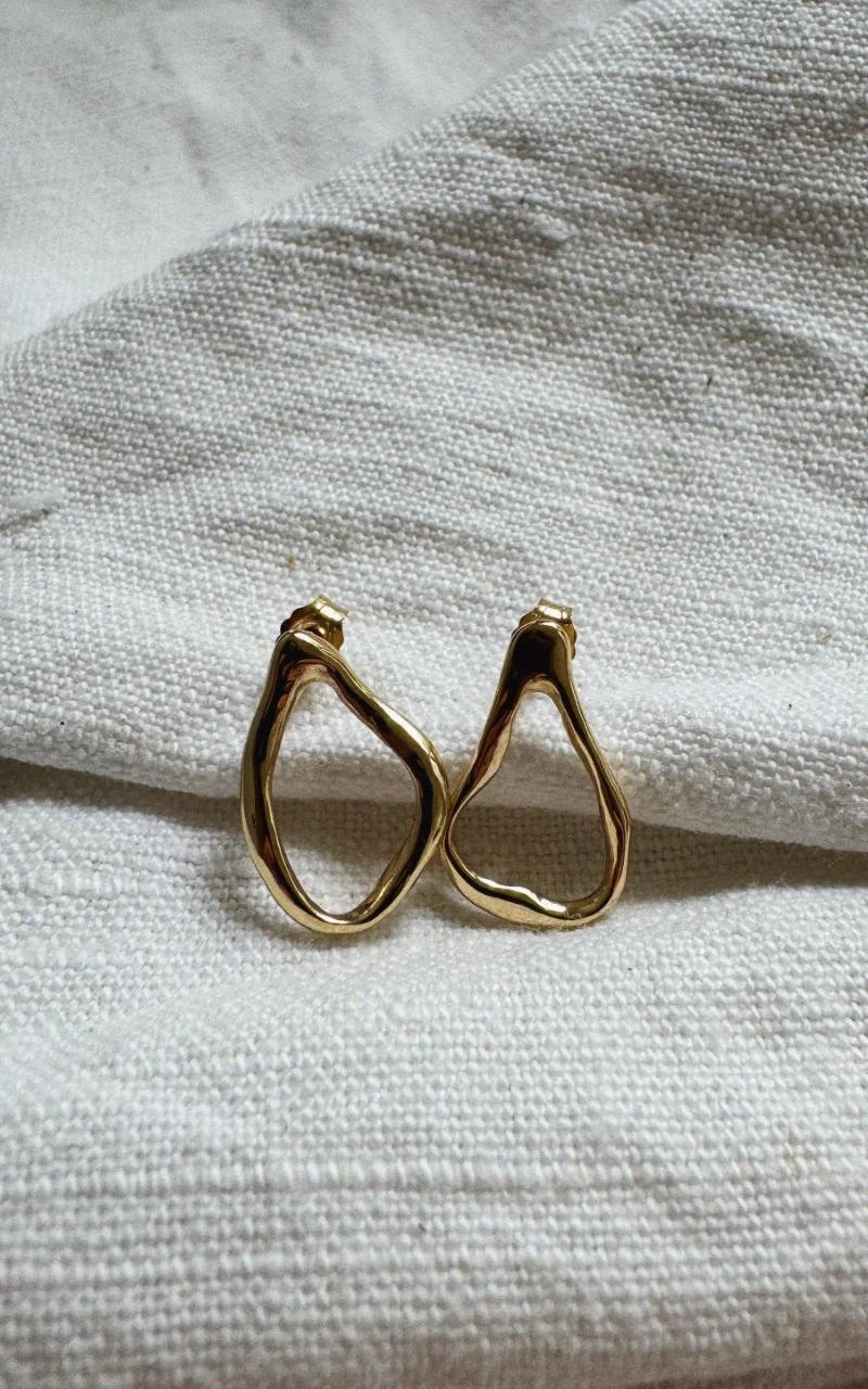 Earrings Wabi Sabi Drop Mini - Gold