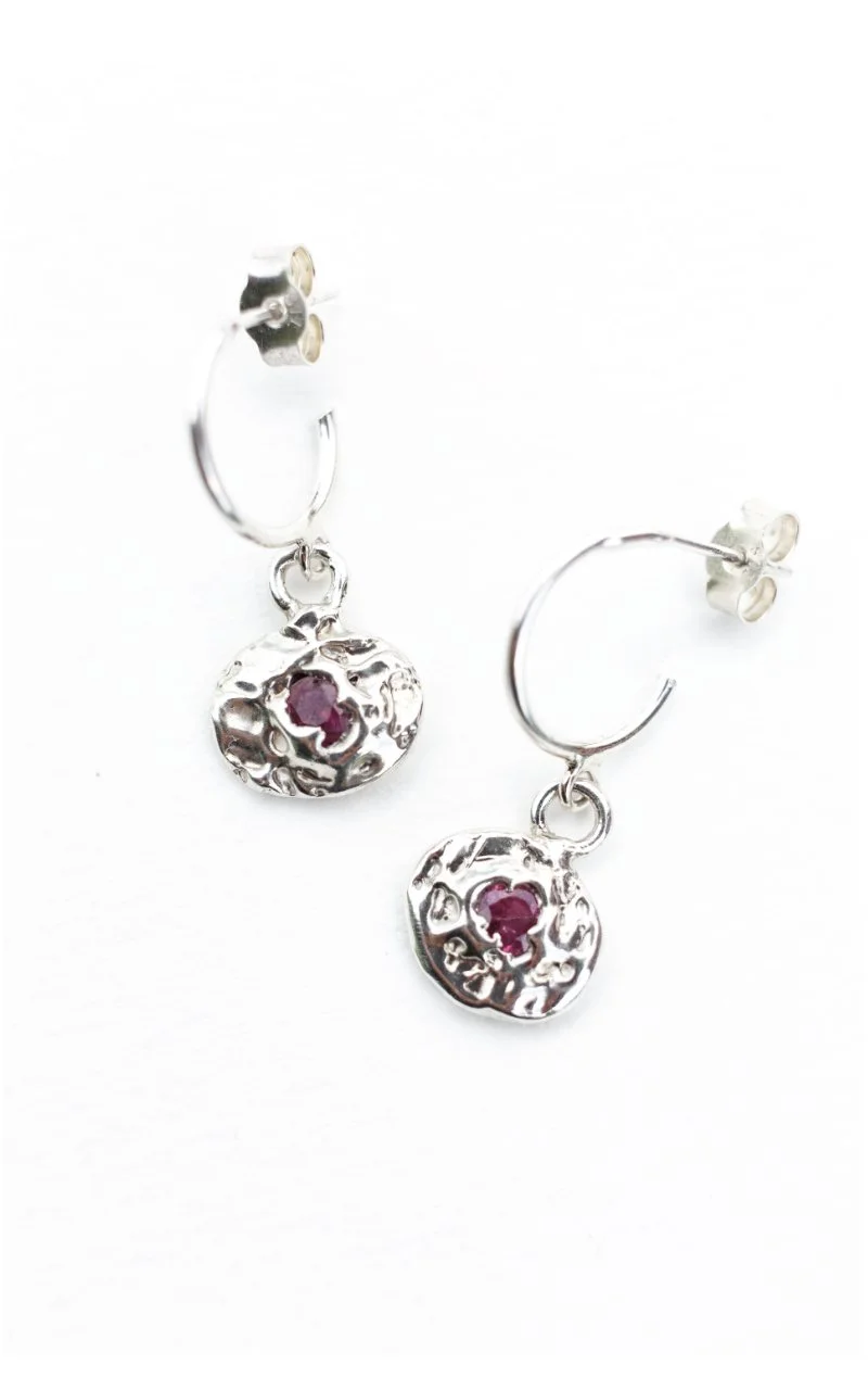 Earrings Little Ruby Red