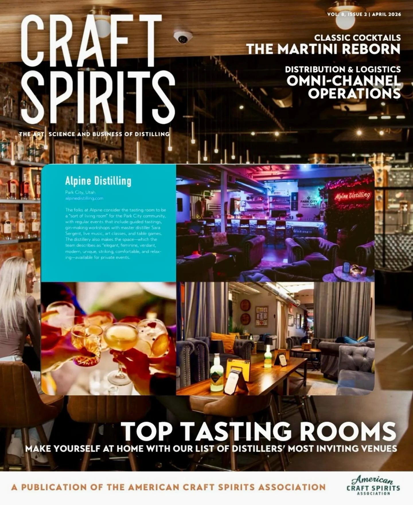 Thank you @craftspiritsus for the feature as a Top Tasting Room in America! 

As Park City&rsquo;s premier lounge, we aspire to provide &ldquo;true, good, and beautiful&rdquo; experiences that drive advocacy for Alpine Distilling.  We are the only 4X